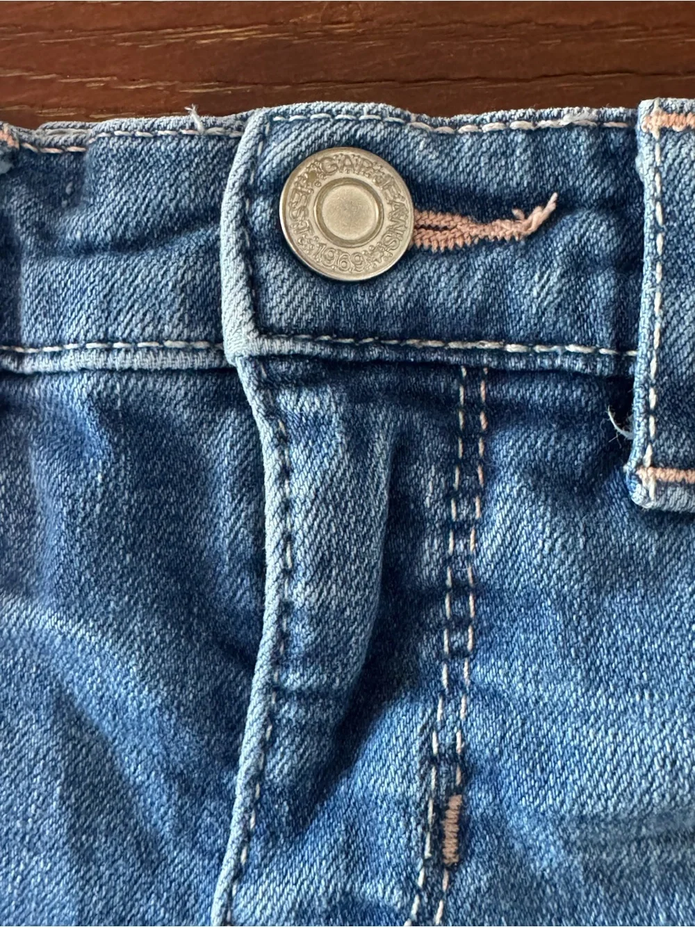 Gap Kids 1969 Classic Blue Denim Roll-Cuff Shorts Girls Size 5